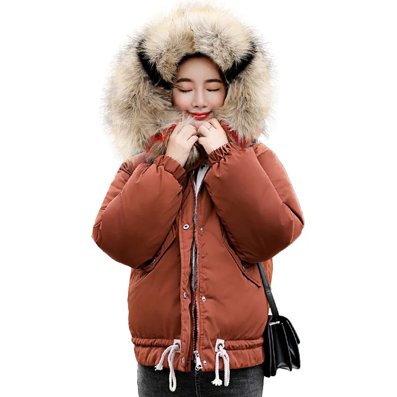

Anbenser Winter New Coat Bread Jacket Fashion Women Thicken Down Cotton Parka Female Fur Hooded Collar Warm Outerwear Plus Size