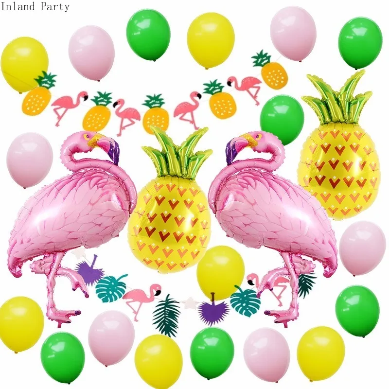 

24pcs/lot 12inch Balloons And flamingo Birthday Party Decorations Mix Rose Wedding Decoration Helium Ballon unicorn party