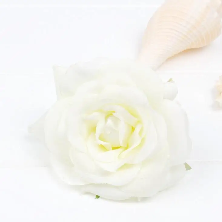 VHJVB Flores Flores Artificiales para Sombreros Zapatos Tocado decoración Flores de Boda Flores de Seda Color de Rosa Caliente 
