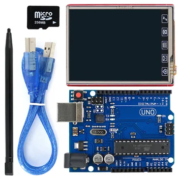 

2.8 inch TFT LCD Shield + UNO R3 Board with TF card / touch pen / USB cable for Arduino UNO / Mega2560 / Leonardo