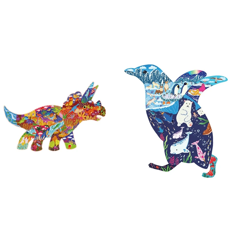 2 set kids jigsaw puzzles for children adults puzzles for animal jigsaw puzzles unique shape home decor c d puzzles aliexpress