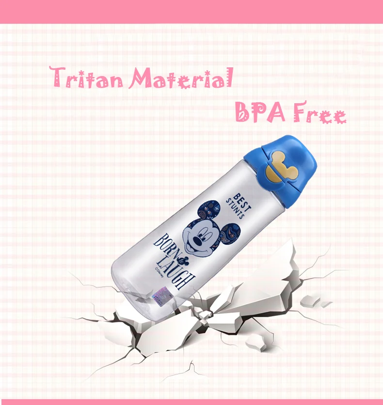 Дисней Микки Маус Минни Маус мультфильм бутылка для воды милый бутылка для воды BPA бесплатно Тритан материал