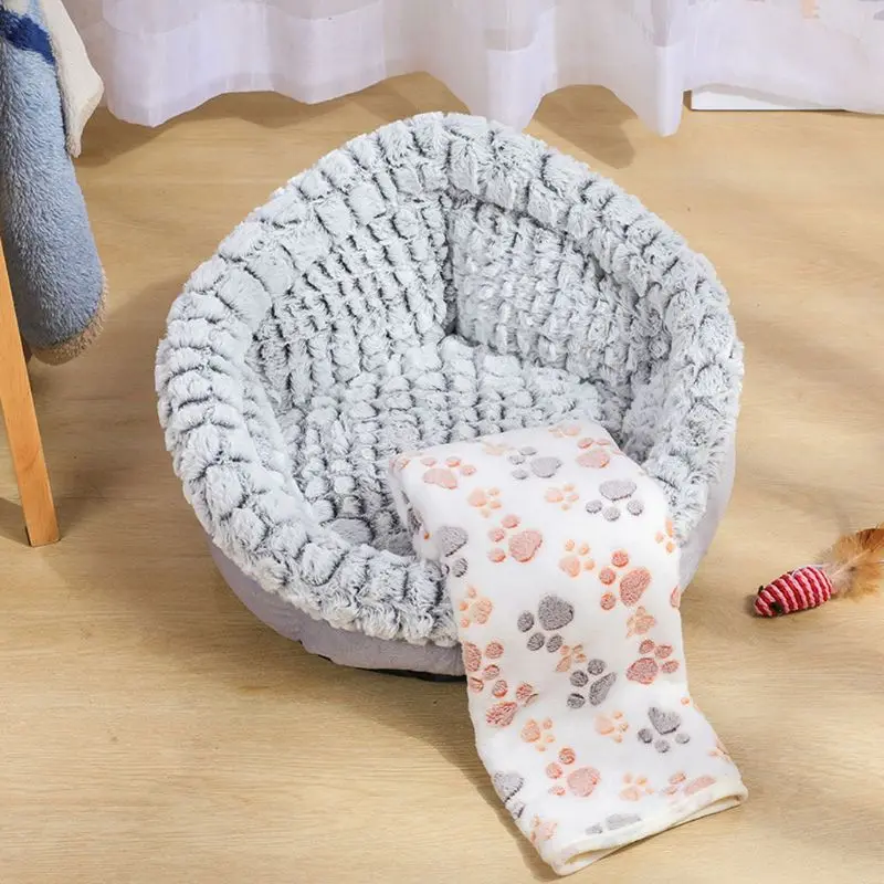 Кровать для питомца кошки теплая пещерное гнездо спальная кровать Щенячий домик для кошек и маленьких собак