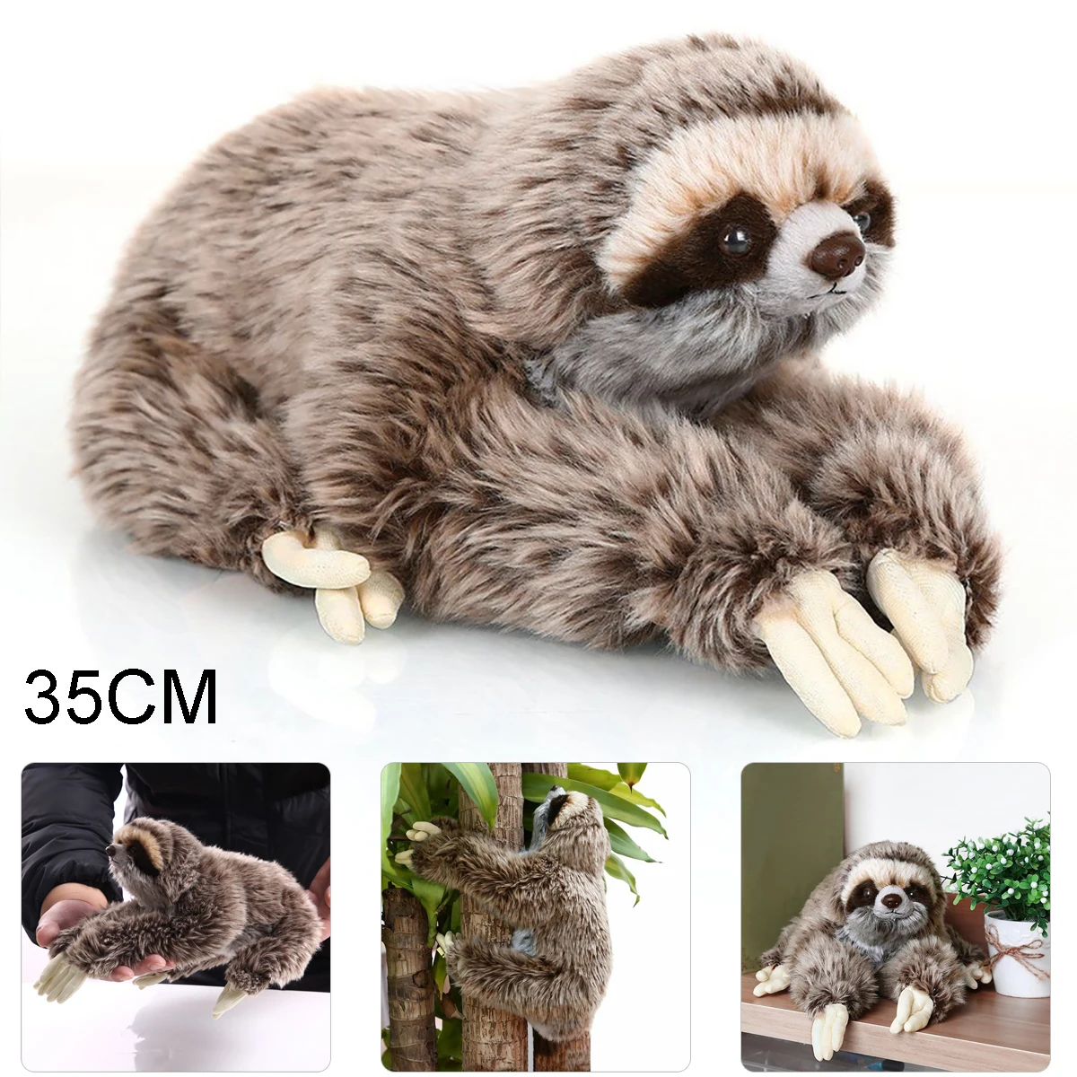 three toed sloth stuffed animal