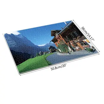 

500pcs/set Jigsaw Puzzles Castle Scenery Landacape Construction Paper Assembling Puzzle Educational Toy for Adult Kids 14 Types