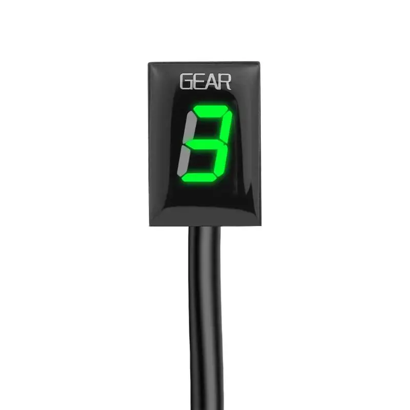 VODOOL мотоцикл Ecu прямое Крепление 1-6 скорость шестерни дисплей индикатор номер скорость метр/Тахометр сигнал для Honda/для Kawasaki - Цвет: Green For Kawasaki