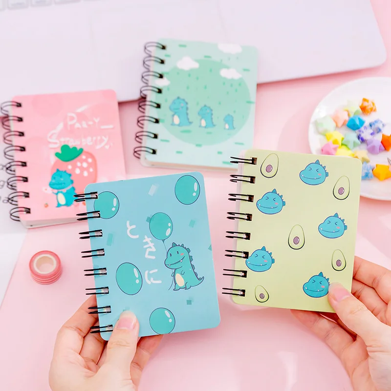 Libretas Kawaii con dibujo de dinosaurio para niños, cuaderno de dibujo  animado para escribir, material de papelería coreana, suministros escolares  - AliExpress