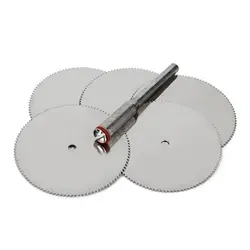 5 шт. 32 мм диск для резки металла из нержавеющей стали с 1 оправка для Dremel вращающихся инструментов