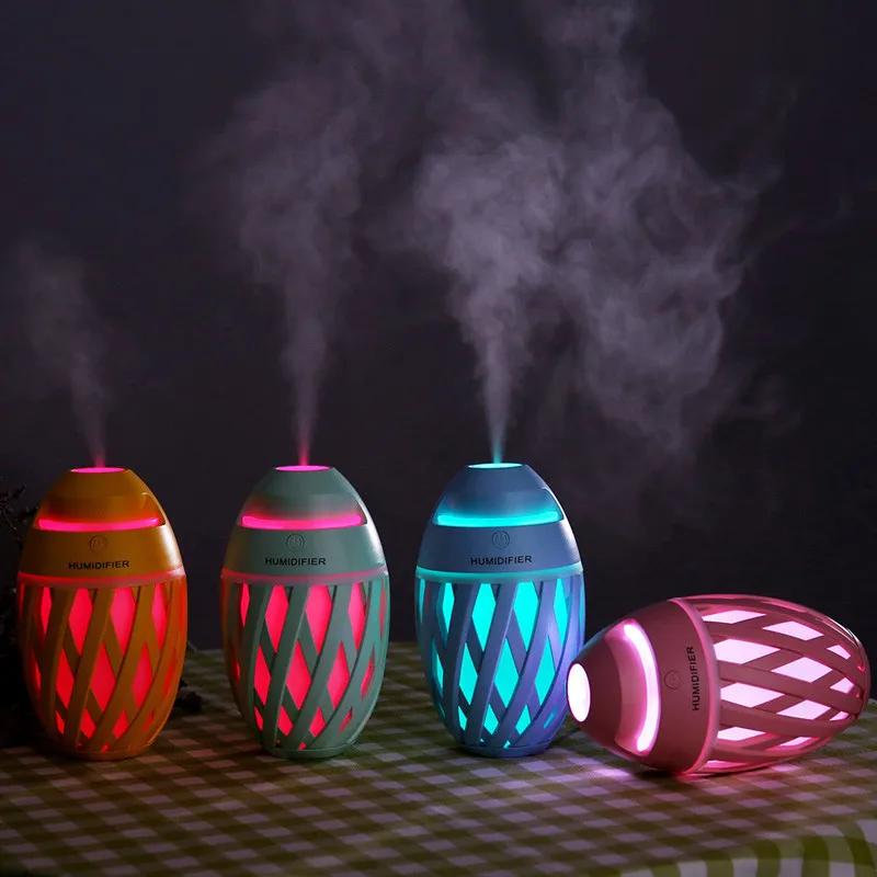 320ML Rugby Air Humidifier For Home Aroma Oil Essential Diffuser Mist Maker LED Light Ultrasonic Humidifiers Air Freshener