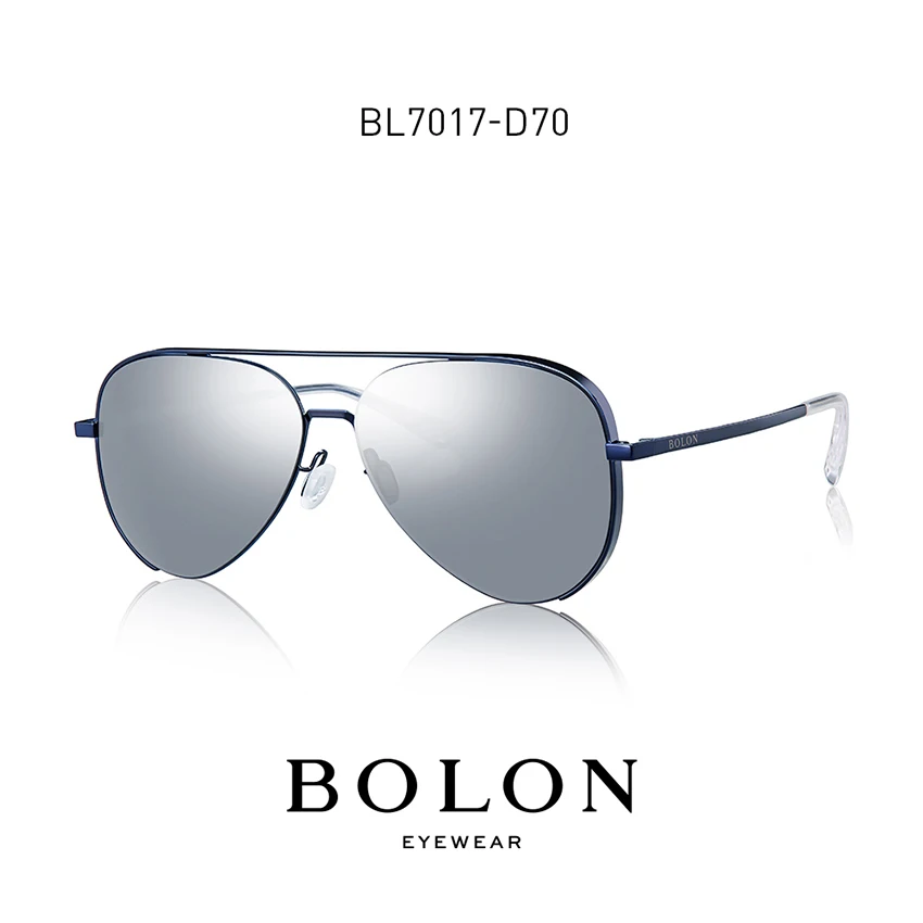 D70 BOLON классические авиационные солнцезащитные очки для мужчин и женщин высокого класса двойной мост негабаритных солнцезащитных очков унисекс BL7017 - Цвет линз: D70