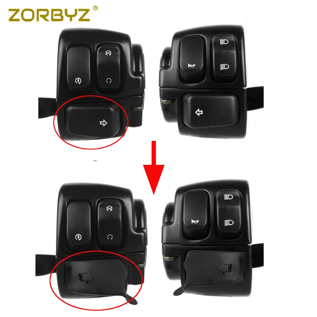 Крышка переключателя поворота ZORBYZ для Harley Sportster XL модель Softail Dyna 1996 2017|Накладки и