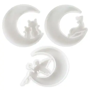 

Resin Crystal Epoxy Mold Animal Moon Casting Silicone Mould Crafts Making Tool R2LE