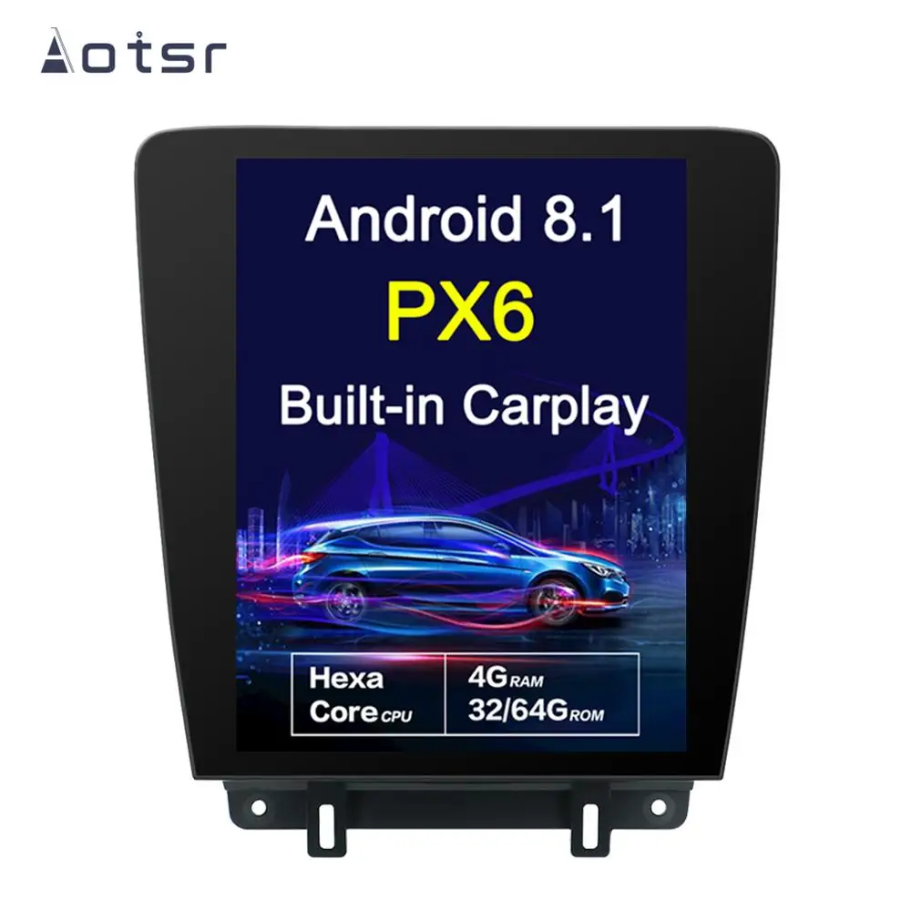 AOTSR 12 1 &quotWIFI DSP Новый Android 8 Tesla стиль вертикальный экран Автомобильная GPS-навигация