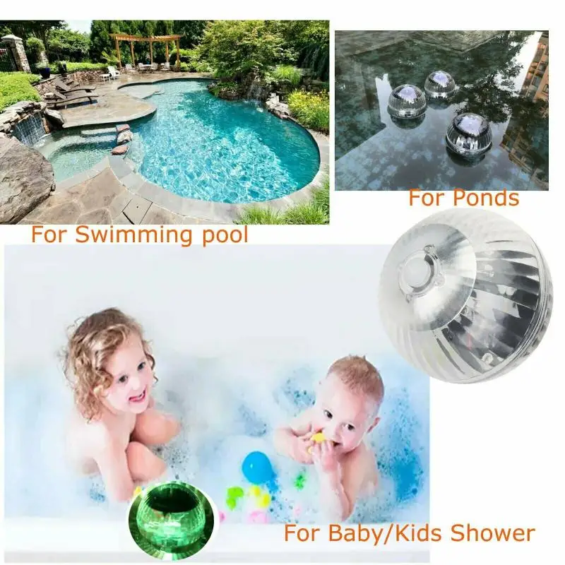 Lagoa de Pesca Led à Prova Flutuante Piscina Lâmpada Dwaterproof Água Rgb Cor Mudando Bola Solar Powered Subaquática Led Luz 14 Luzes subaquáticas