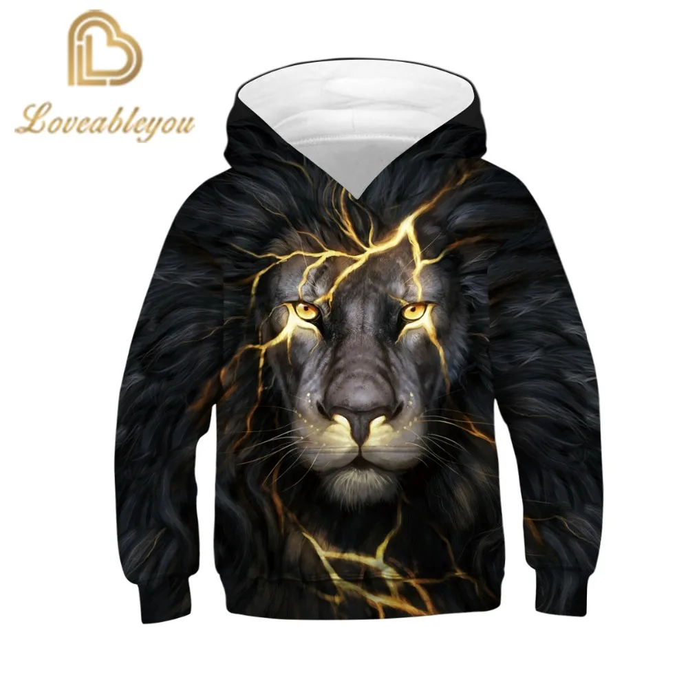 

Children Long Sleeve Pullover 3D Print Wolf Boys Hoodies Coats Spring Autumn Outerwear Kids Hooded Sweatshirt Clothes Tops