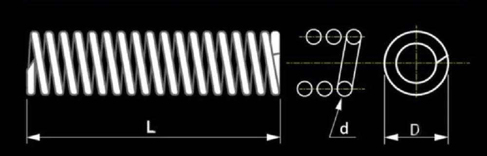 Tension springs 1pc/lot wire 0.2/0.3/0.4/0.5/0.6/0.8mm 1 meter stainless steel out Dia 2mm/3mm/4mm/5mm