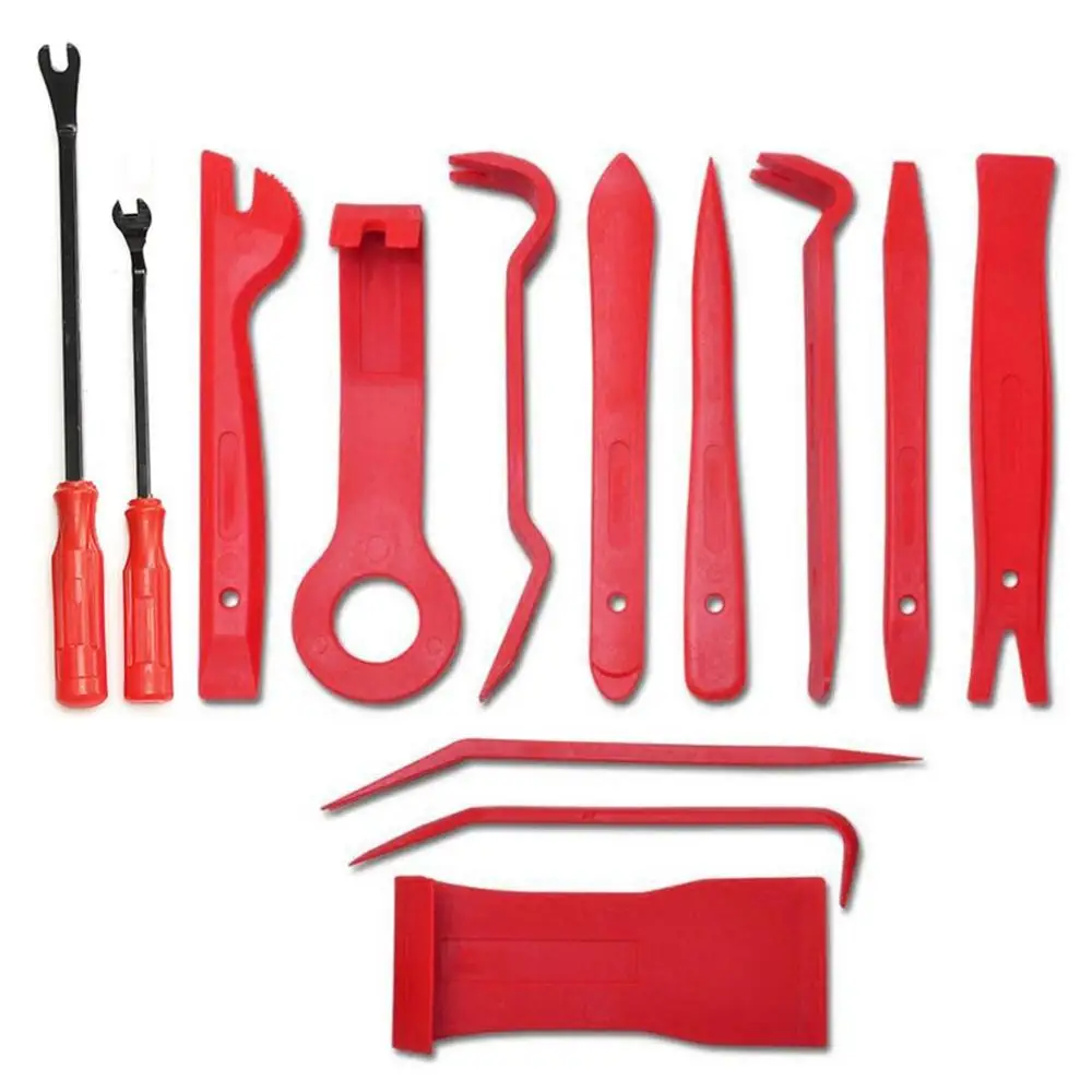 

Car Audio Disassembly Tool Interior Buckle Door Panel Removal Modification Tool Red Horn Screwdriver Rocker 13 Piece Set