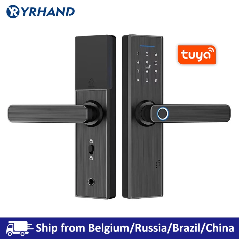 Tuya Smart Door Fingerprint Lock,Security Home Keyless Lock, Wifi Password RFID Card Lock Wireless App Phone Remote Control Tuya Smart Door Fingerprint Lock,Security Home Keyless Lock, Wifi Password RFID Card Lock Wireless App Phone Remote Control