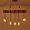 Loft wood industrial vintage pendant light for restaurant bedroom bar living room retro wooden hanging lamp lighting suspension ► Photo 3/6