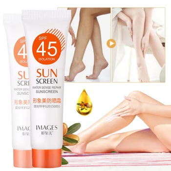 

1Pc SPF 45 Facial Body Sunscreen Moisturizing Refreshing Non Greasy Sunscreen Light Breathable UV Protection Skin Cream TSLM2