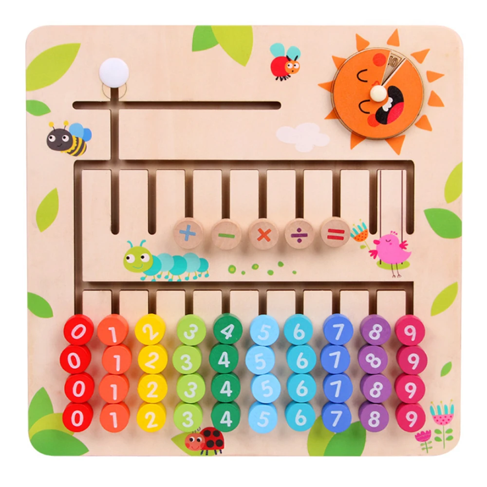 

Children Math Toys Wooden Digitals Alphabet Learning Arithmetic Maze Matching Board Brain Development Educational logical toy