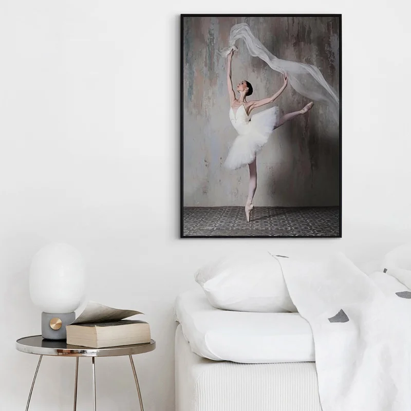 Retro Nostalgic Ballerina Beauty Pictures Simple Modern Living Room Decor Painting Nordic Decoration Home Canvas Wall Art|Painting & Calligraphy| -