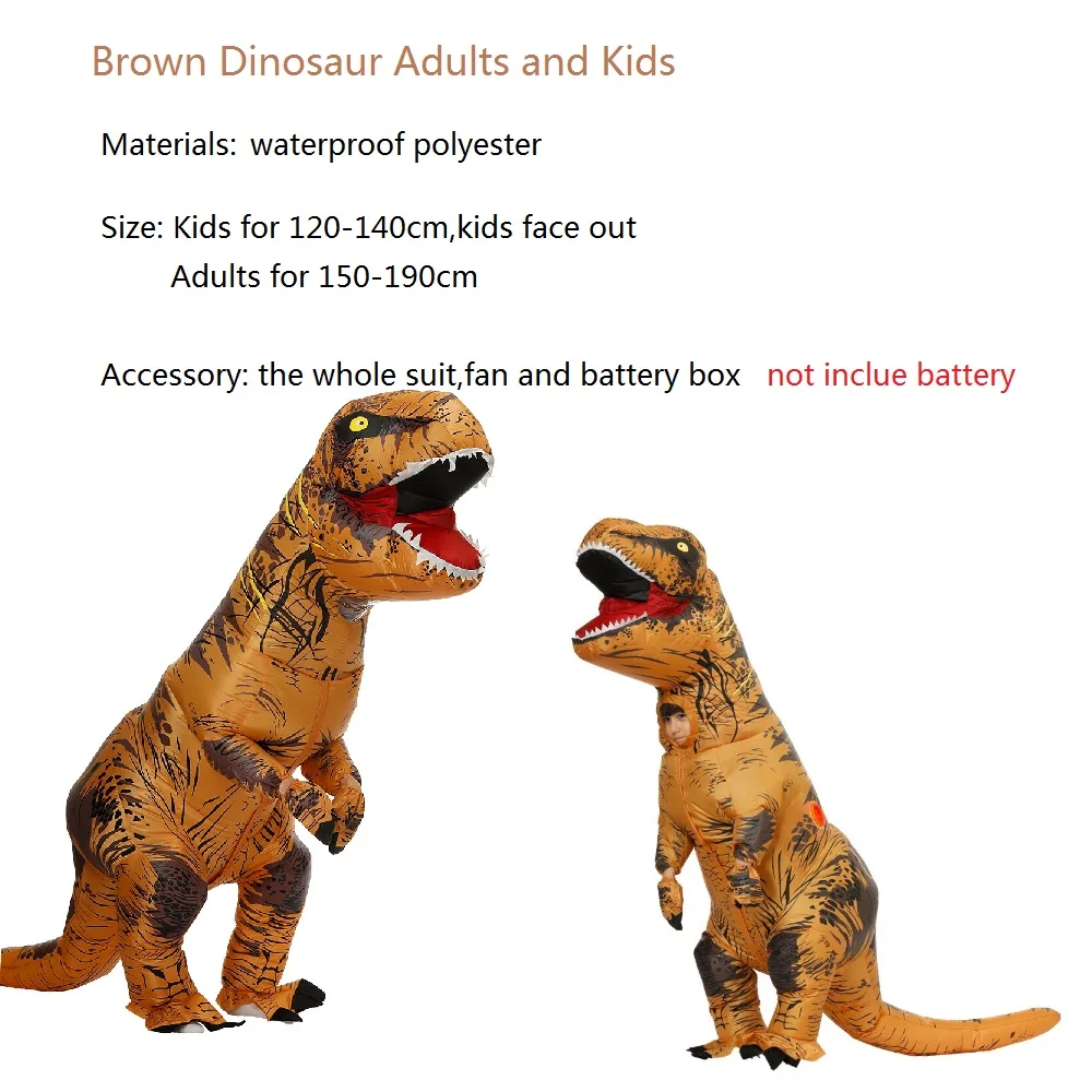 Огромный надувной костюм динозавра для взрослых и детей, костюмы для вечеринки, цвет дракона, Хэллоуин