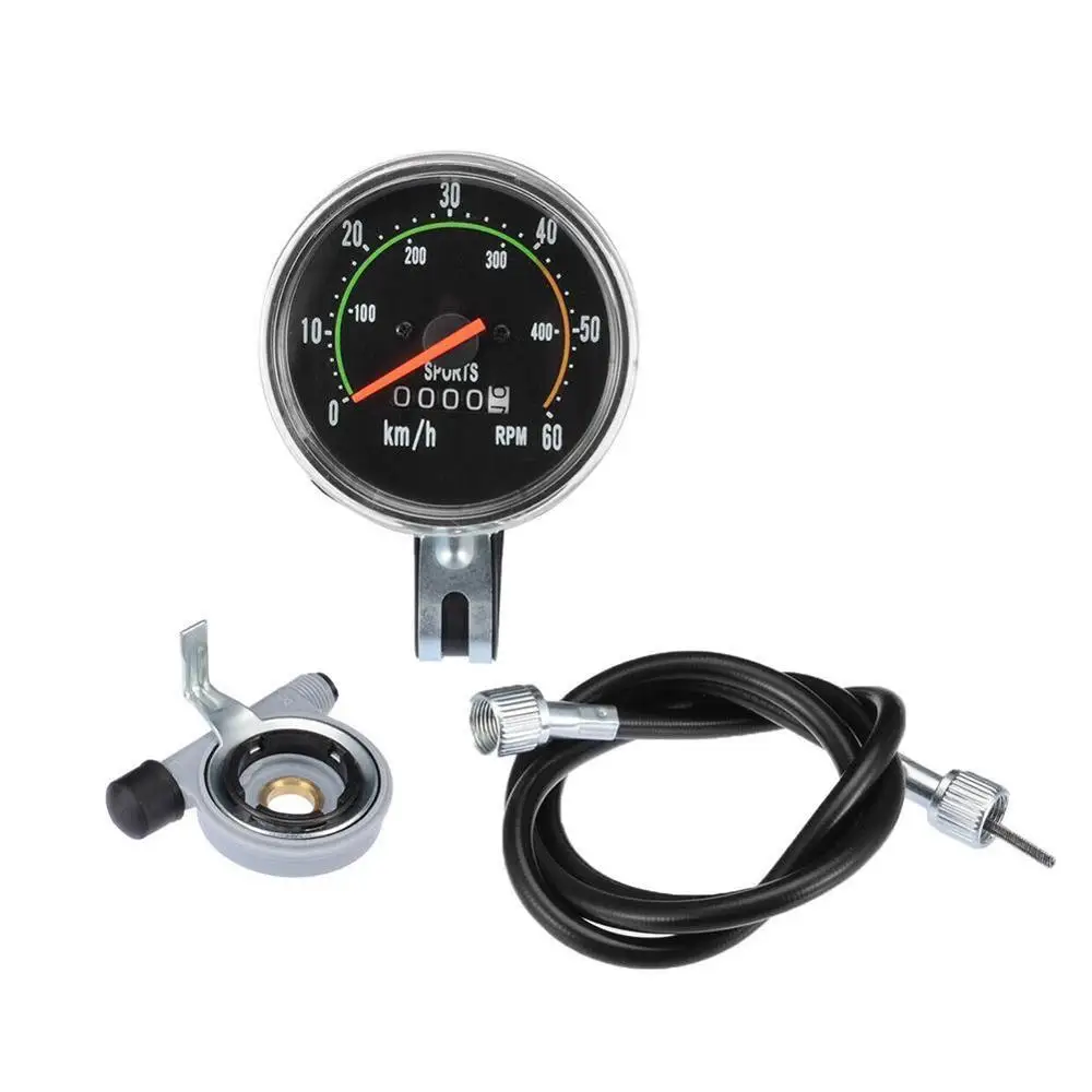 Bicycle Computer Mechanical Classic Retro Cycling Odometer Stopwatch Wired Speedometer Bike Accessory for 26/27.5/28/29inch Moto |