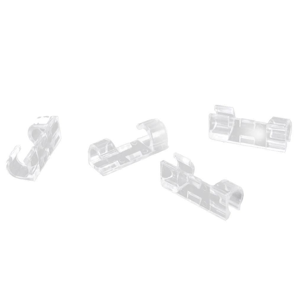 

20pcs/lot Transparent Cord Wire Fixing Clamp Clip Desktop Wire Clean Up Holder Cable Clip Device USB Cord Clips Holder Organise