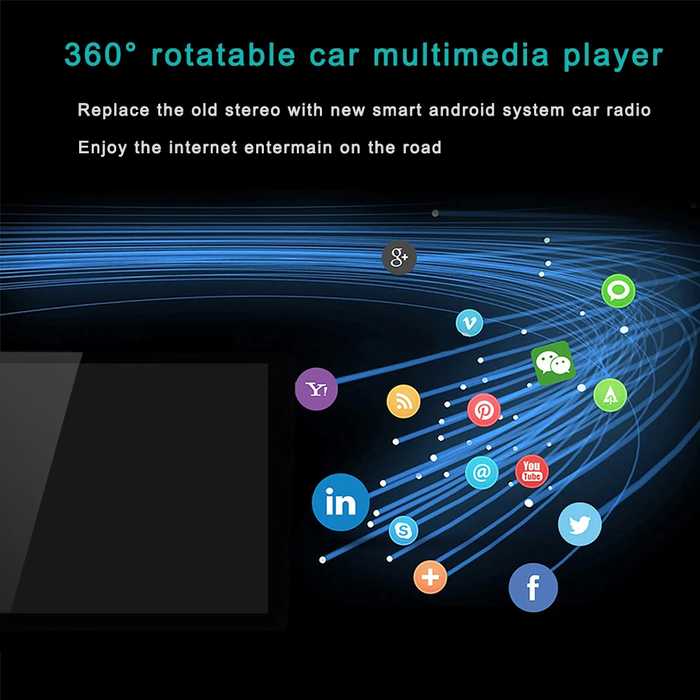 1 Din 2 Din Android мультимедиа 2g авто радио gps 10 Регулируемый мульти угол 360 Вращающийся экран 4G для Apple Carplay без DVD