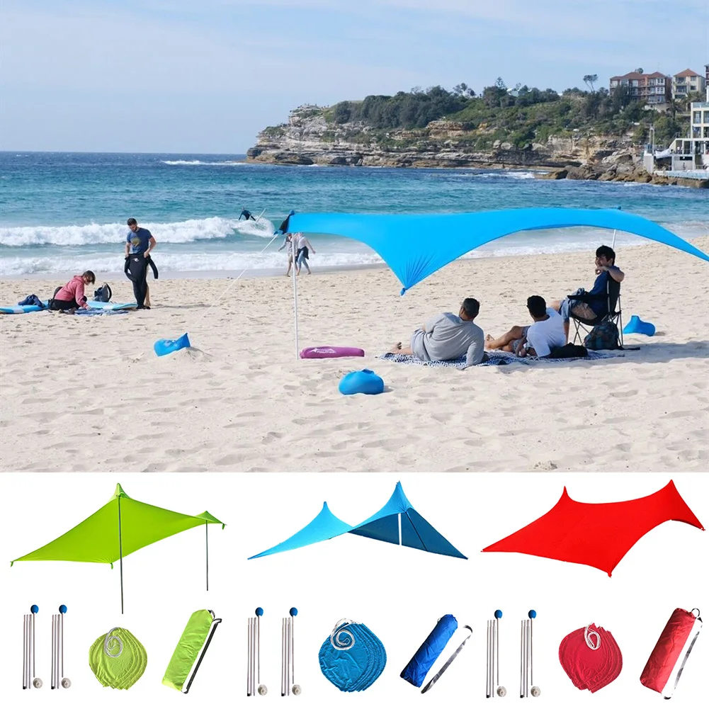 Beach Awning Tent Sun Protection Beach Tent Sunshade Ultraviolet