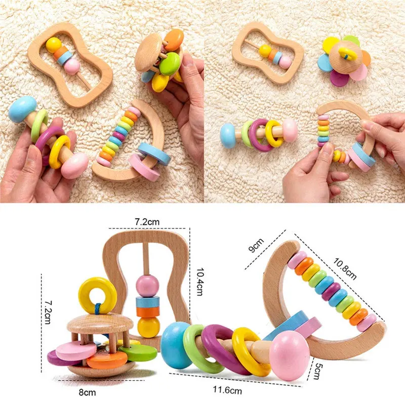 Hochet de dentition jouets pour bébé développement jouets sensoriels bébé  anneau de dentition pour nouveau-né bébé hochets jouets 0 12 mois -  AliExpress