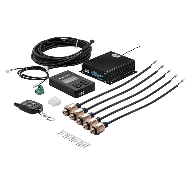 

Universal Auto Air ride suspension Electronic control system with pressure sensor Support Bluetooth-comp remote and wire control