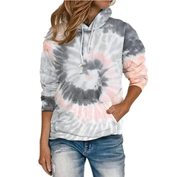 Oversized hoodie roupas de inverno das mulheres pullovers solto sweatshirts tie dye print plus zise roupas para adolescentes manga longa casual