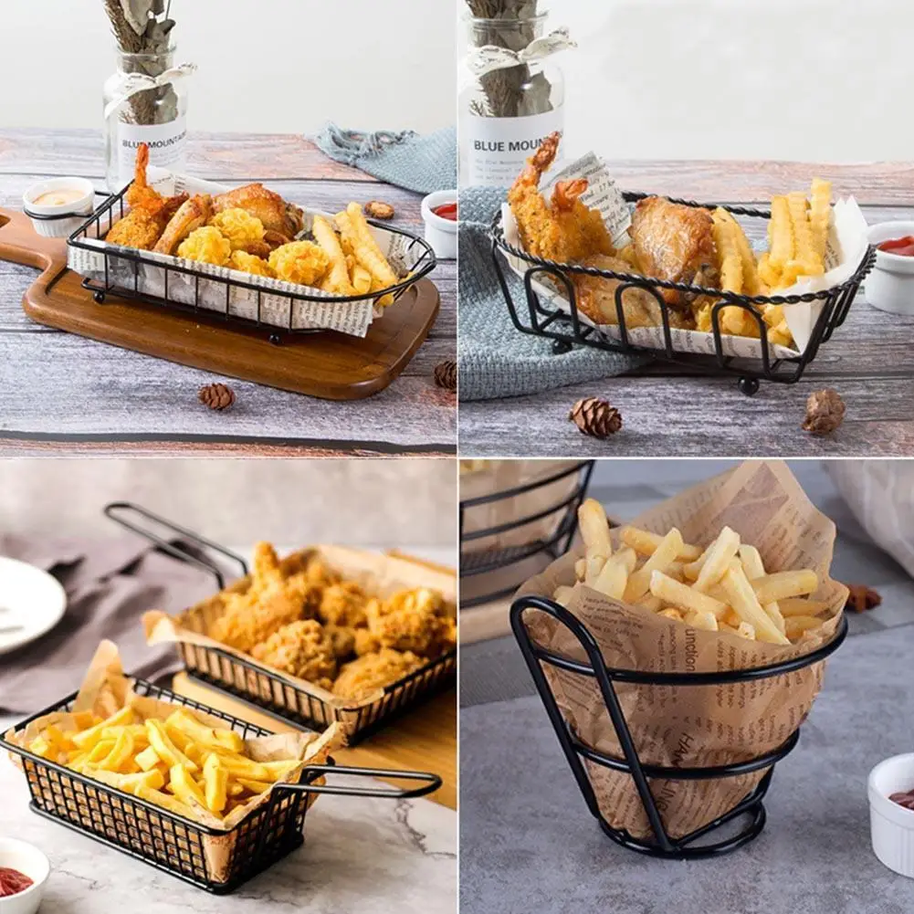 Creative snack basket French fries fried chicken snack basket iron