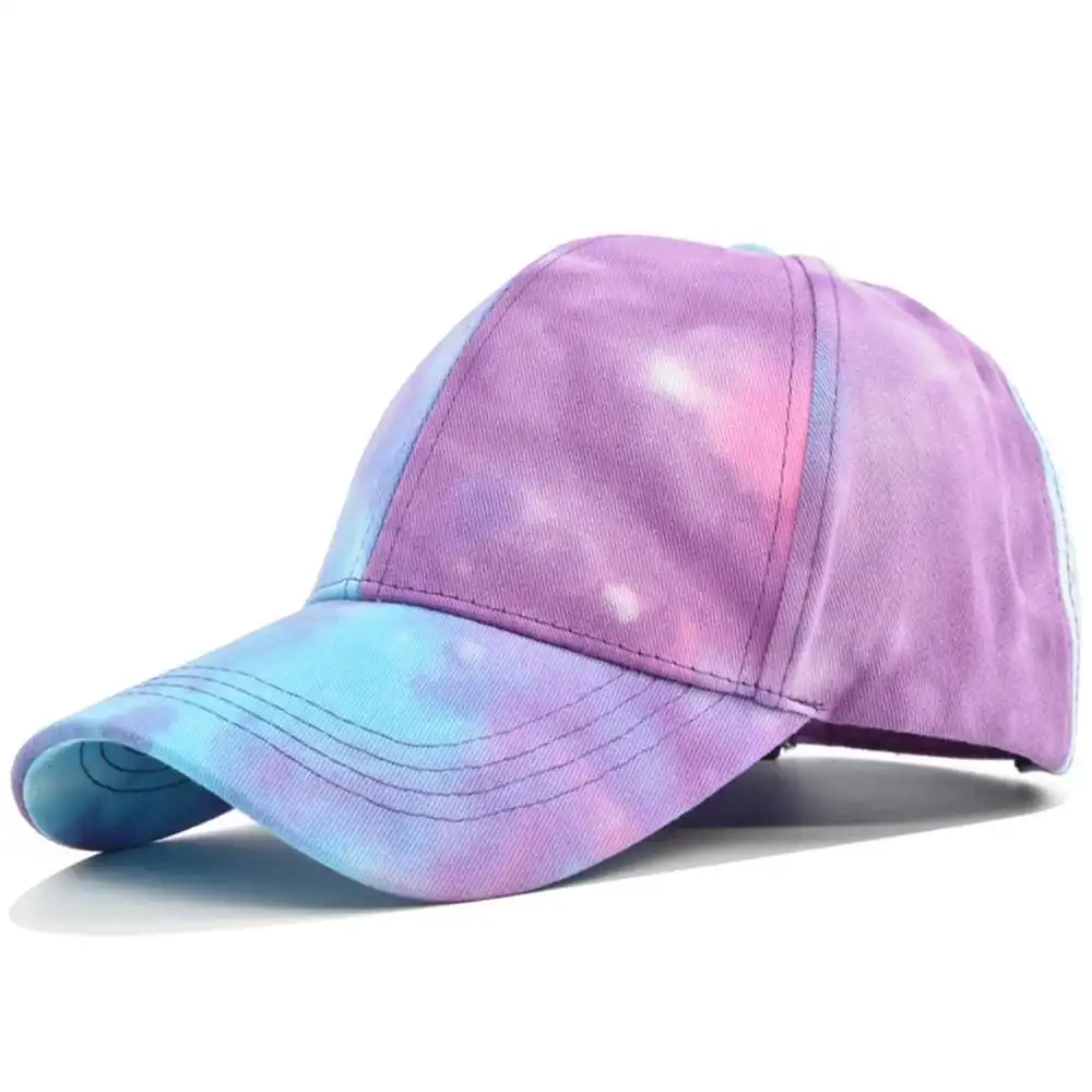 

New Fashion Unisex Tie-Dye Baseball Cap Spring Men Women Trend Lover Colorful Snapback Hat Outdoor Adjustable Sun Graffiti Bone
