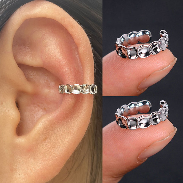 Earrings Without Ear Hole Star Wrap Clip On Earrings Earcuff for Women Chain Hollow Ear Cuff  Fake Earring Piercing