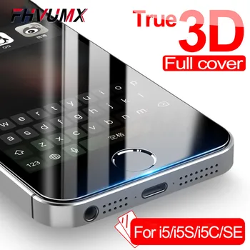 

3D Protective Glass On The For iPhone 5S 5 5C SE Tempered Screen Protector Safety Glass For Apple iPhone SE 4 4S Protection Film