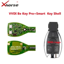 Xhorse vvdi ser chave pro versão melhorada para mercedes benz inteligente chave escudo 3 botão com logotipo