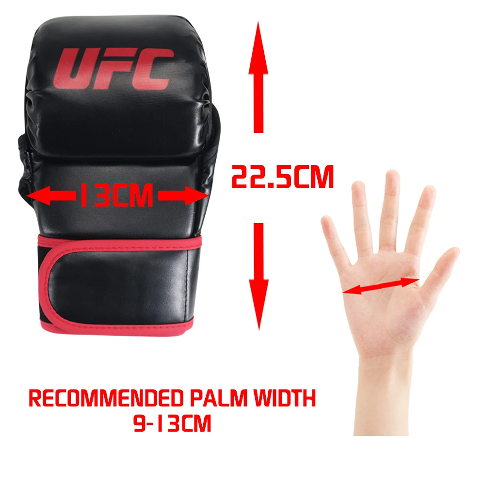 Men's Half-finger Boxing Gloves MMA Boxing Gloves Kick Boxing Karate Muay Thai Mixed Fighting Gloves Kick Boxing Training Gloves