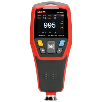 

UNI-T UT343D Coating Thickness Gauge; iron matrix (FE), non-ferrous matrix (NFE) measurement composite coating thickness gauge