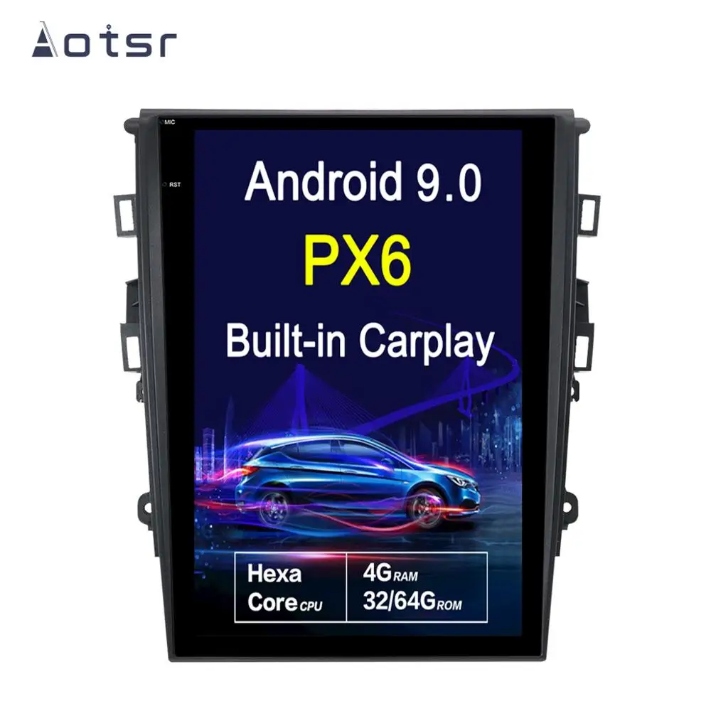Android 9,0 Tesla стиль вертикальный экран автомобиля gps навигация для Ford Mondeo/Fusion MK5 2013+ головное устройство мультимедиа радио плеер