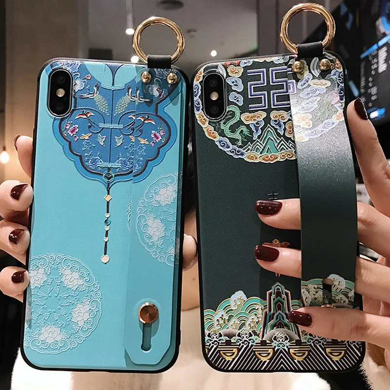 Чехол на запястье для Samsung A70 A50 A10 A20 A30 A50S A40 A30S A60 Note 10 Plus 8 9 ТПУ|Бамперы| |