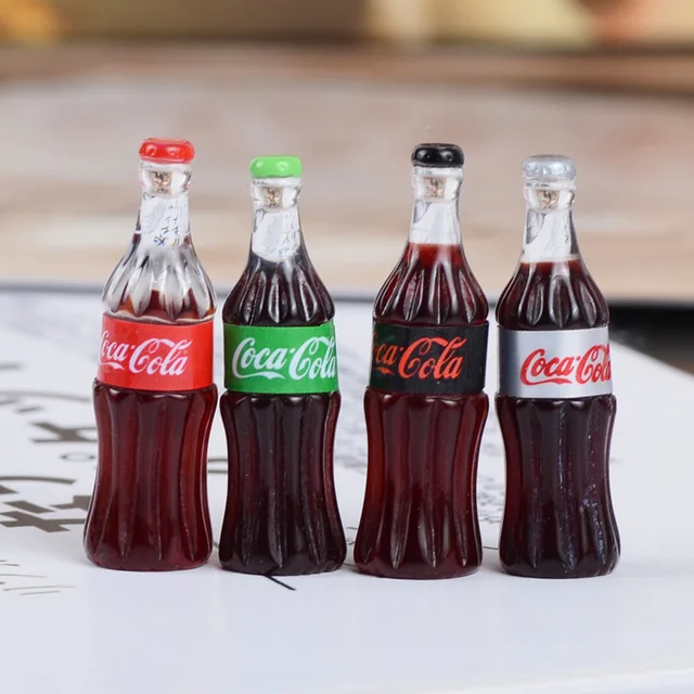 10x COCA-COLA COKE Bottle Dollhouse Miniature Food Soda Beverage Drink Wholesale
