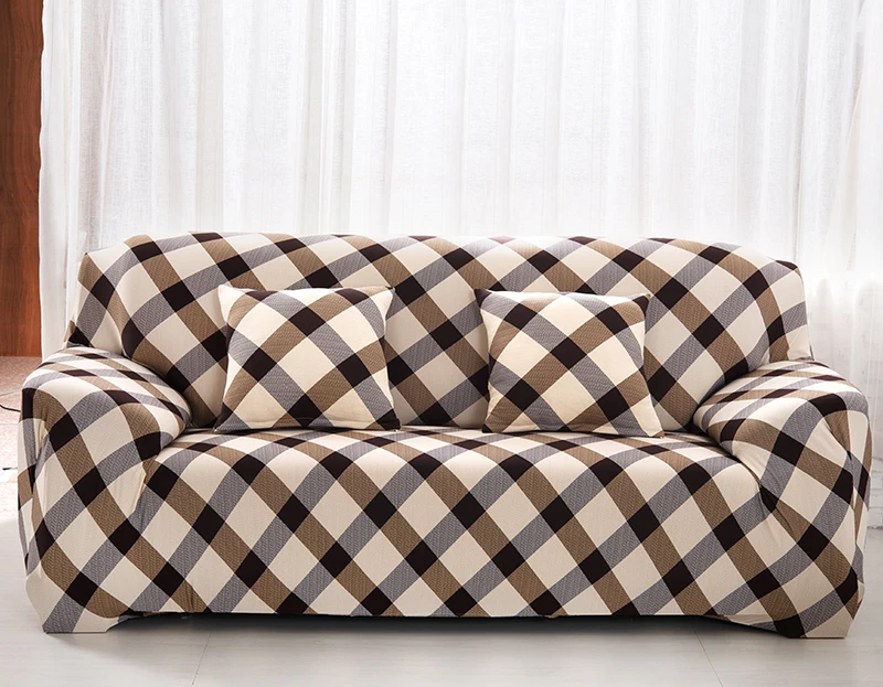 Большой эластичный чехол на диван все включено противоскользящие чехлы для диванов диванное полотенце Одноместный/Два/три/Четырехместный - Цвет: K6038