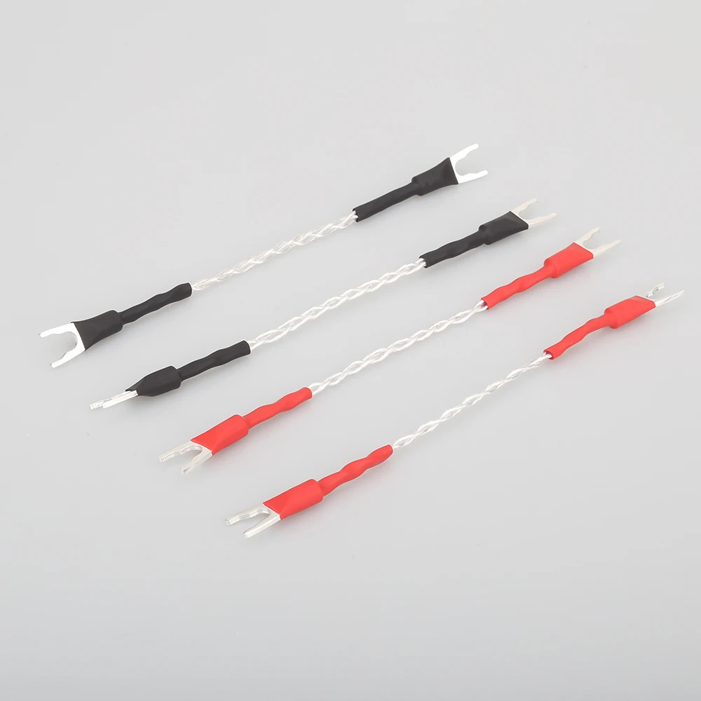 Hi End hifi audio speaker Jumper Cable with Silver plated Y spade terminal