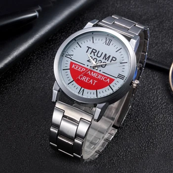 

Trump 2020 Wristwatch Men's Watch Silver Golden Quartz Watches Male New Arrivals Clock Timepieces Gift reloj para hombre