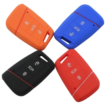 

Kutery 10pcs/lot 3 Buttons Remote Car Key Fob Silicone Case Cover Protector For Volkswagen VW Magotan Passat