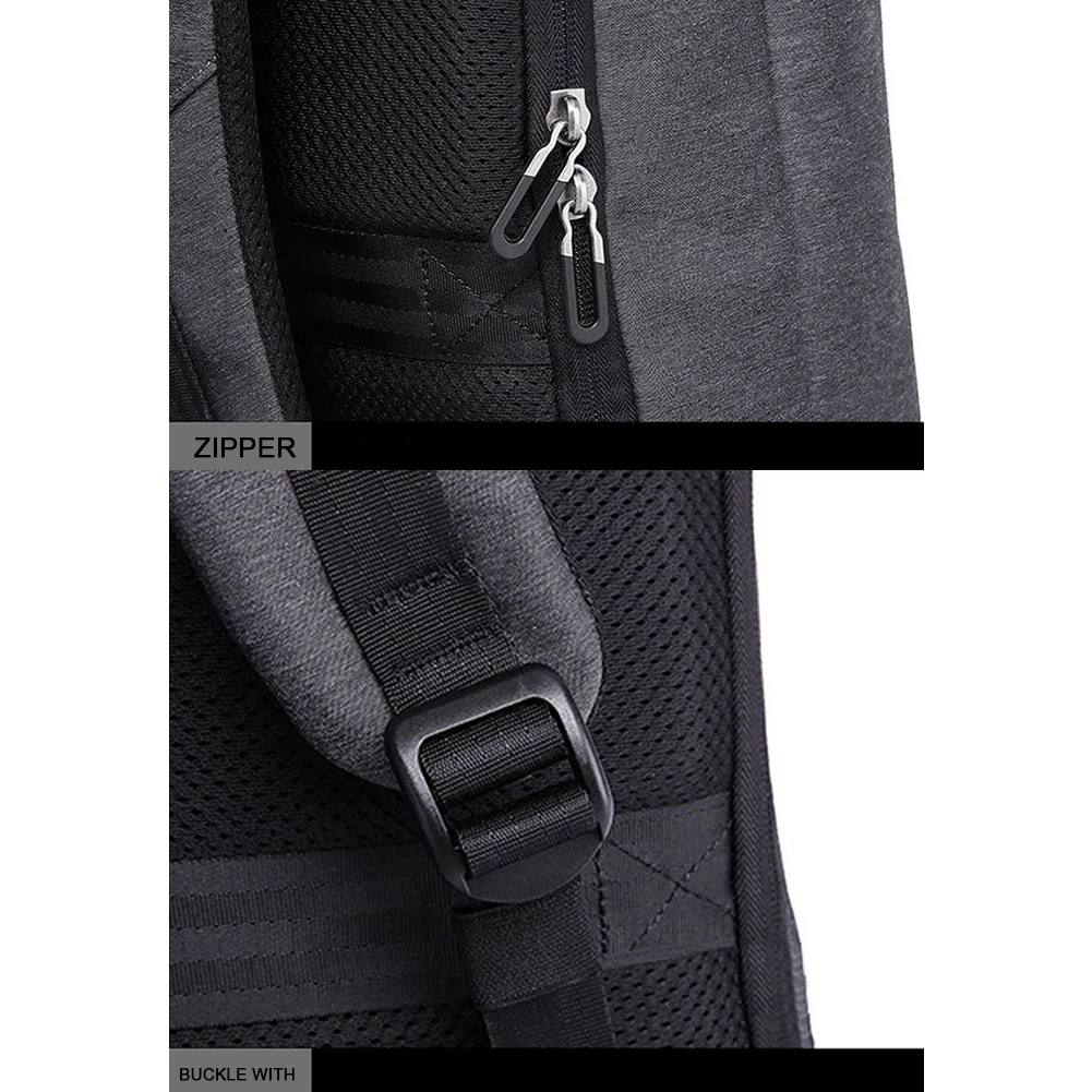 Мужская Регулируемая модная дорожная сумка для ноутбука с usb зарядным портом, рюкзак для ноутбука с большой вместительностью, нейлоновый рюкзак на молнии
