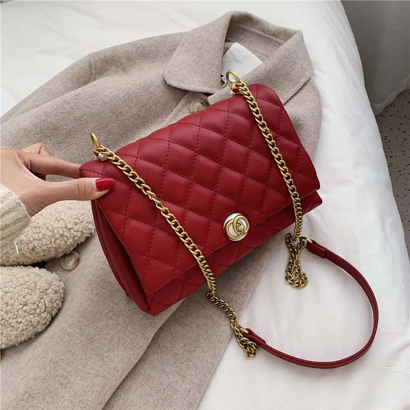 

Girl'S Popular Chain Shoulder Bag Bag WOMEN'S Bag New Style 2019 Autumn And Winter Fashion Casual Shoulder Bag France Non-mainst